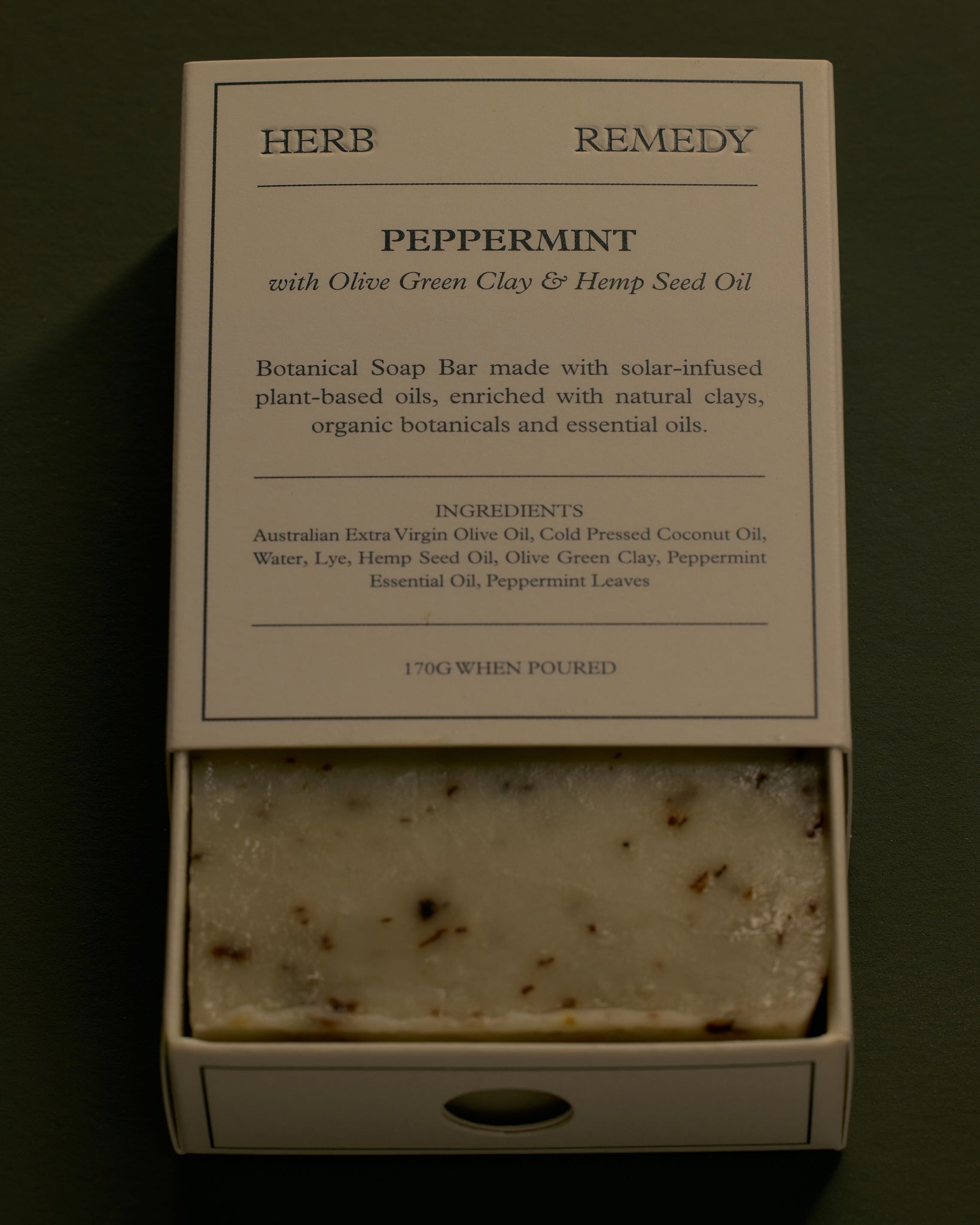 Peppermint with Olive Green Clay & Hemp Seed Oil - Herb Remedy