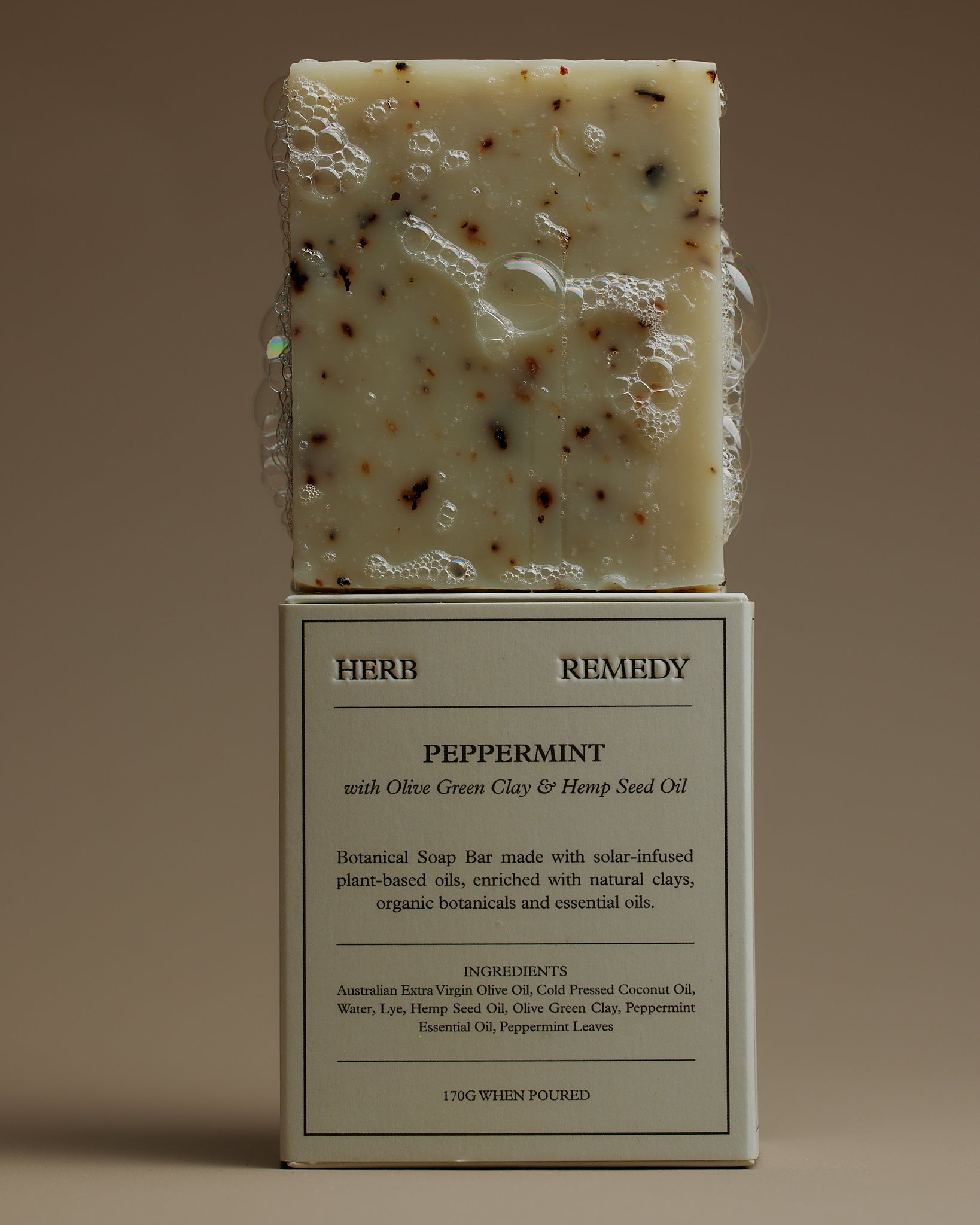 Peppermint with Olive Green Clay & Hemp Seed Oil - Herb Remedy